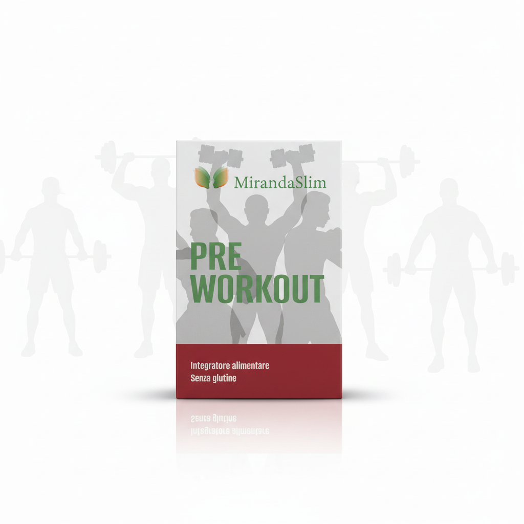 Pre Workout Sfondo Bianco con Silhouette